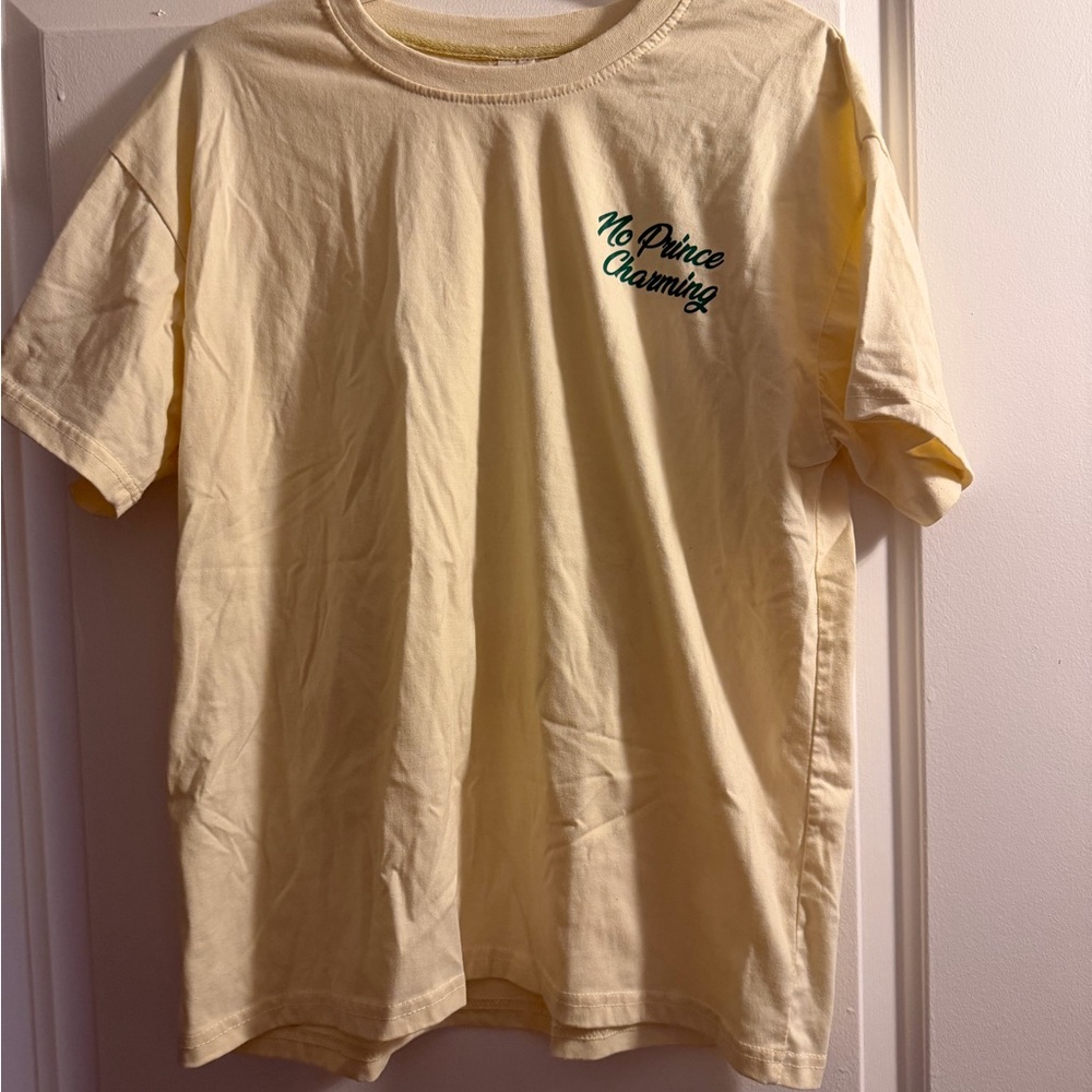 No Prince Charming Yellow Graphic T-Shirt